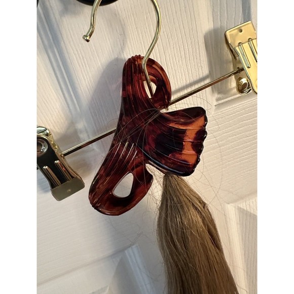 Ponytail Synthetic Hair Extension Clip In Long Dark Blonde/Light Brown - Picture 2 of 5